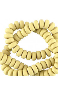 Polymer beads rondelle 7mm - Suntan yellow